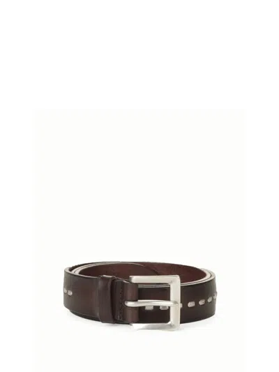 Orciani Dark Brown Leather Belt