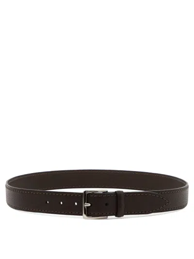 Orciani Dollar Leather Belt Belts In Brown