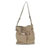 Orciani Dori Soft Leather Shoulder Bucket Bag With Shoulder Strap