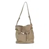 Orciani Dori Soft Leather Shoulder Bucket Bag With Shoulder Strap