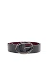 Orciani Double Black-chianti Gotham Belt In Black