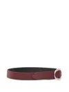Orciani Double Textured Oval-buckle Belt In Brown