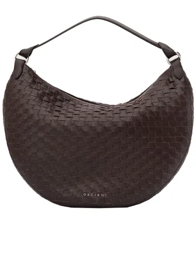 Orciani Dumpling L Nappa Woven In Brown