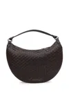 Orciani Dumpling Nappa Woven Midi Bag In Brown