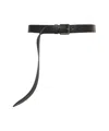 Orciani Elegant Black Leather Belt With Classic Rectangular Buckle In Black
