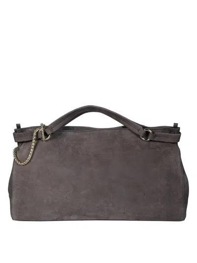 Orciani Elongated Textured Shoulder Bag In Grey