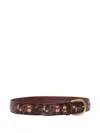 Orciani Embroidered Belt In Brown