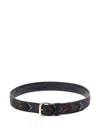 Orciani Embroidered Leather Belt In Multi