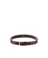 Orciani Embroidered Leather Belt In Brown