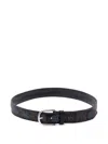 Orciani Embroidered Leather Belt In Black