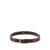Orciani Embroidered Leather Belt In Brown