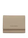 Orciani Envelope Leather Wallet In Neutral