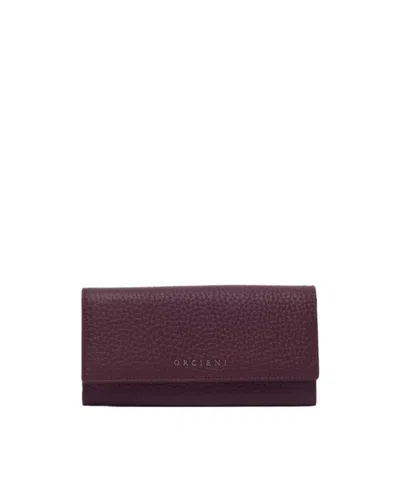 Orciani Essential Soft Wallet With Rfid Protection In Burgundy