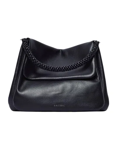 Orciani Flap Shoulder Bag In Black