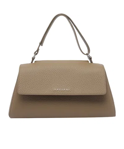 Orciani Flap Shoulder Bag In Brown