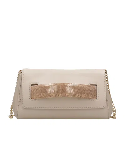 Orciani Flap Shoulder Bag In Nude