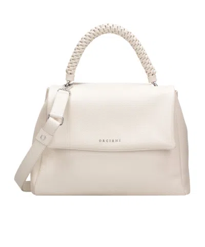 Orciani Flap Shoulder Bag In Nude