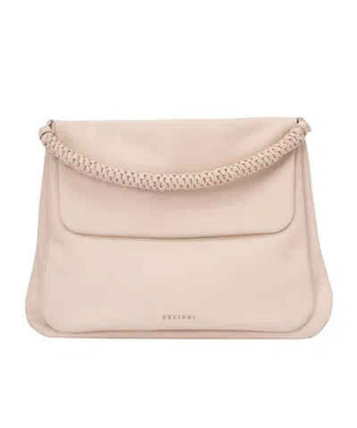 Orciani Flap Shoulder Bag In Nude