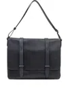 Orciani Flap Strap Messenger Jones Shoulder Bag In Black
