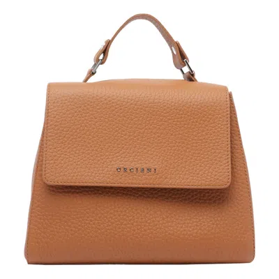 Orciani Flap Tote Bag In Brown