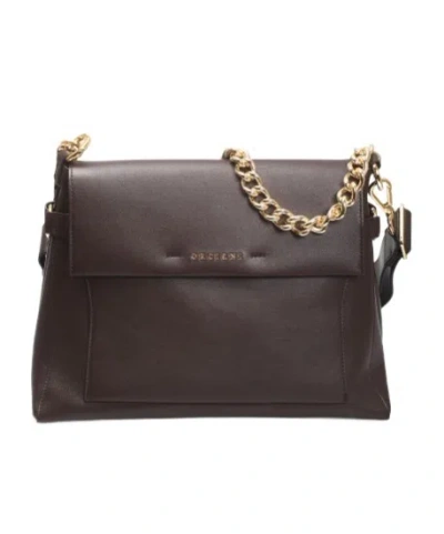 Orciani Flip Shoulder Bag In Black
