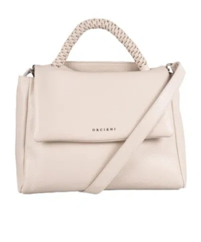 Orciani Flip Shoulder Bag In Nude