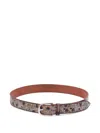 Orciani Flower Line Belt In Brown