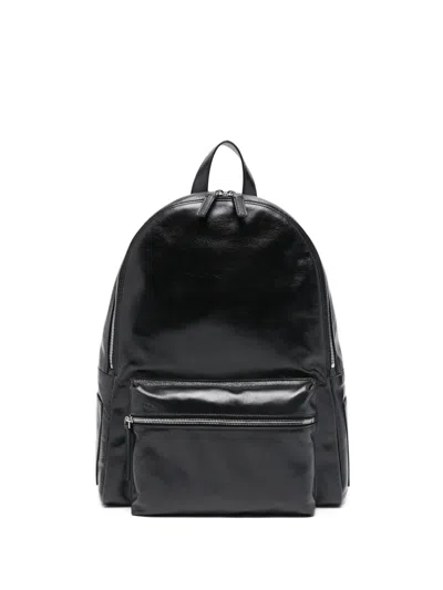 Orciani Freedom Zip-pocket Backpack In Black