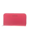 Orciani Full Zip Fuchsia Leather Wallet In Pink
