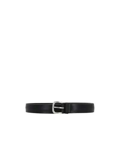 Orciani Geometric Buckle Belt In Black