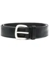 Orciani Square-buckle Suede Belt In Black
