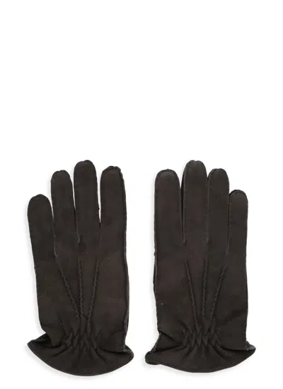 Orciani Gloves Brown In Black