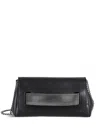 Orciani Gossip Logo Lettering Clutch Bag In Black