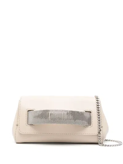 Orciani Gossip Clutch Bag In Neutrals