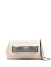 Orciani Gossip Clutch Bag In Neutrals