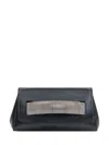 Orciani Gossip Nappa Xs Clutch Bag In Palladio