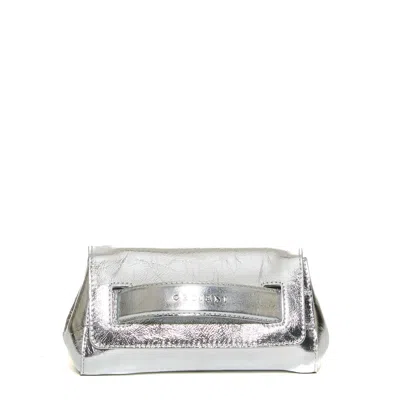 Orciani Gossip Xs Leather Silver Metallic Handbag