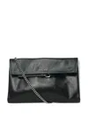 Orciani Gotham Leather Shoulder Bag In Black