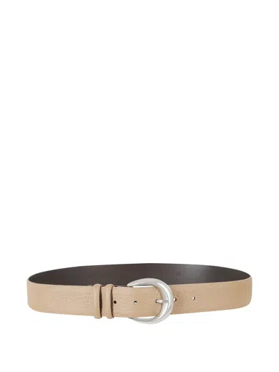 Orciani Grained Leather Belt In Brown