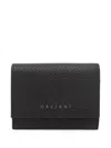 Orciani Grained Leather Wallet In Brown