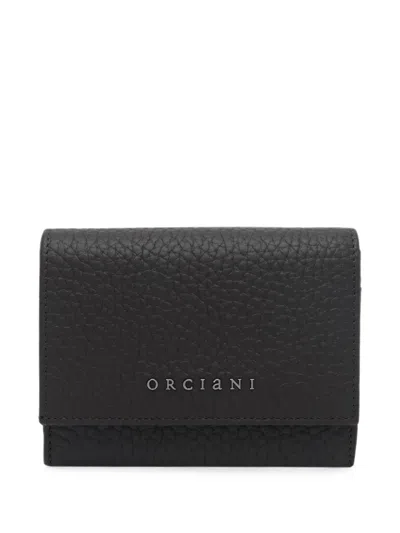 Orciani Grained Leather Wallet In Brown