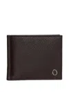 Orciani Hammered-leather Wallet In Brown