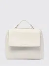 Orciani Sveva Soft Hammered Leather Bag In White