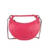 Orciani Raspberry Leather Dumpling Mini Bag With Shoulder Strap In Purple