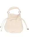 Orciani Handle Drawstring Shoulder Bag In Neutral