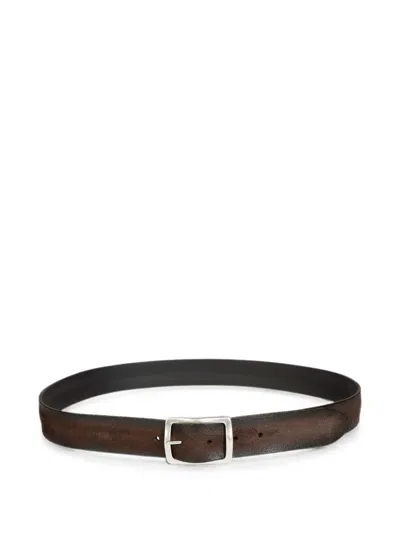 Orciani Hunting Double Belt In Brown