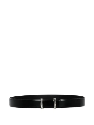 Orciani Iconic Brackets Leather Belt In Transparent