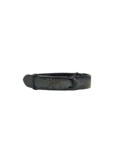 Orciani Interlocking Fastening Leather Belt In Black