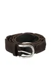 Orciani Braided Leather Belt In Brown