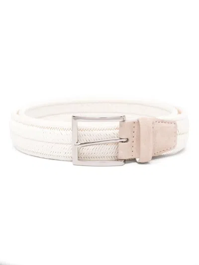 Orciani Interwoven Buckle-fastening Belt In White